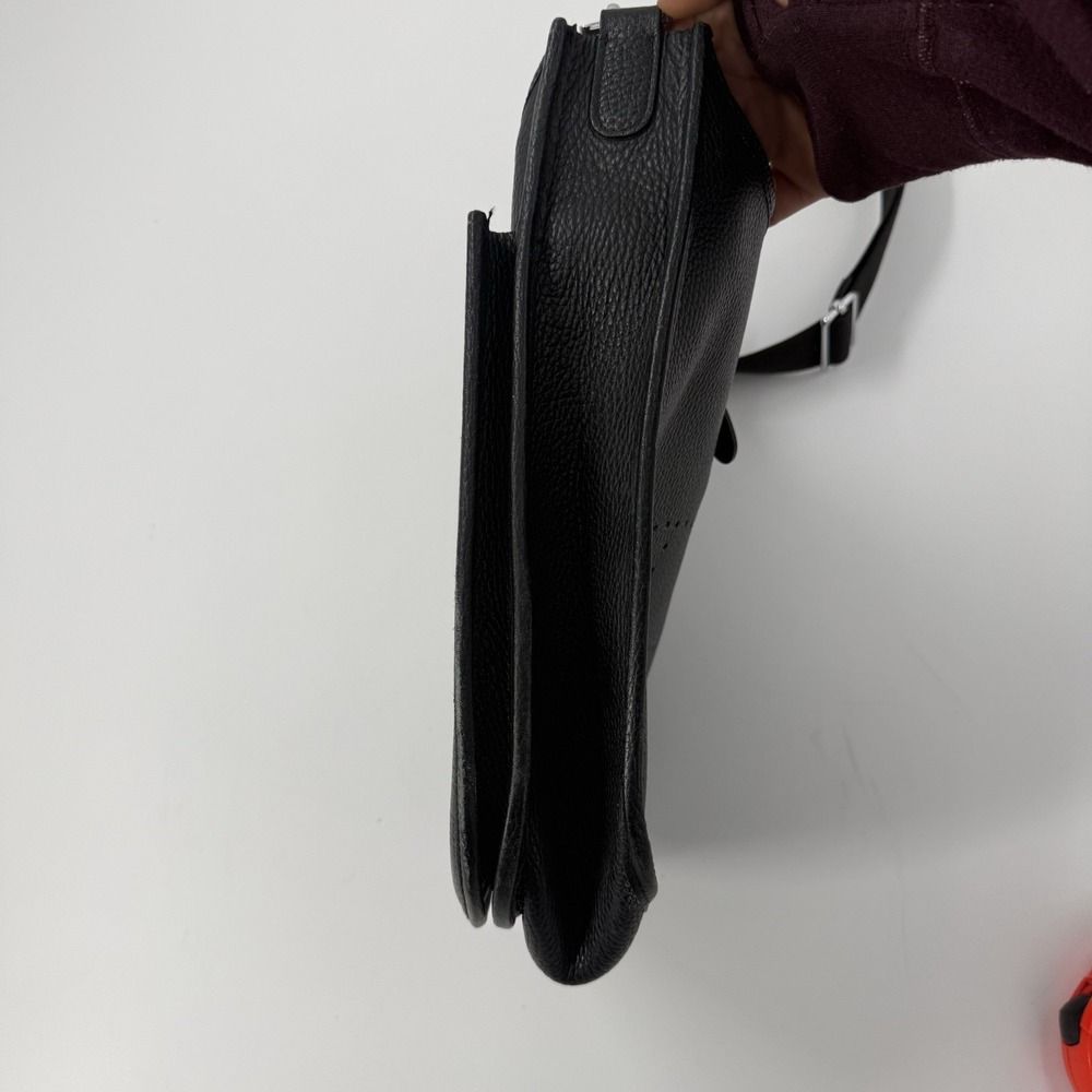 Hermes Evelyne PM Black Clemence Leather Crossbody Bag France - Picture 5 of 16